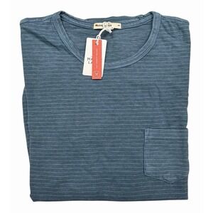 Marine Layer Vintage Heavy Slub Pocket Tee Mens Size M Orion Heather Stripe  NWT